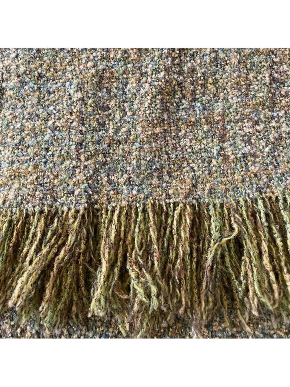 Mucros Scarf Weaver’s Workshop Handwoven in Ireland Muted Greens/Blues 13”X66”